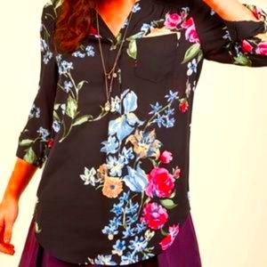 🧚‍♀️🦄NWOT 2X ModCloth Fervour Floral Blouse